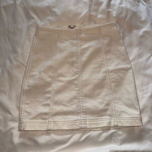 Free People Cream Pencil Mini Skirt Casual